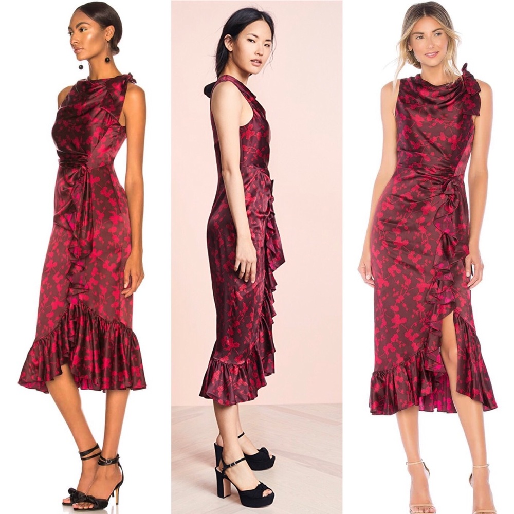 ❌sold❌NEW Cinq a Sept Nanon Dress 100% Silk Size 4 - Picture 5 of 8